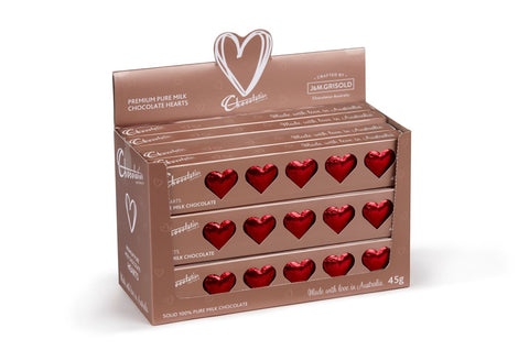 Chocolatier - 6 Pack Hearts - Red  (12 units)