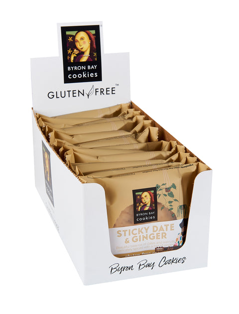 Byron Bay Cookie Company - Individually Wrapped Gluten Free Sticky Date & Ginger Cookies x 12