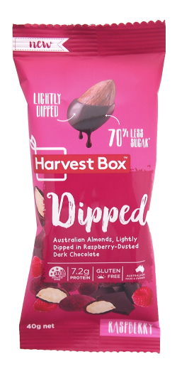Harvest Box - Dipped Raspberry Dark Chocolate 40g x 10