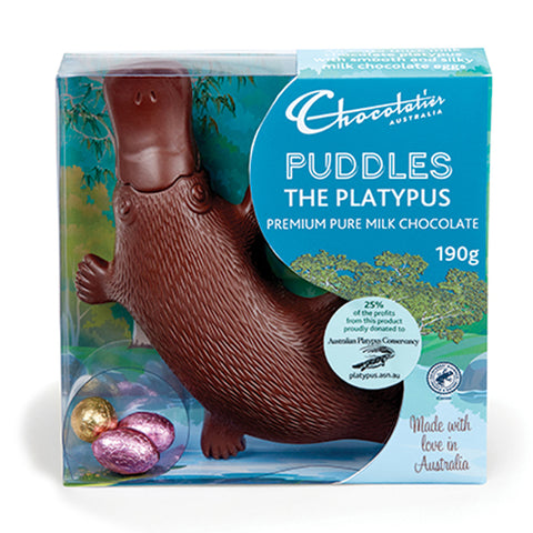 Chocolatier - Puddles The Platypus Milk Chocolate 190g x 8