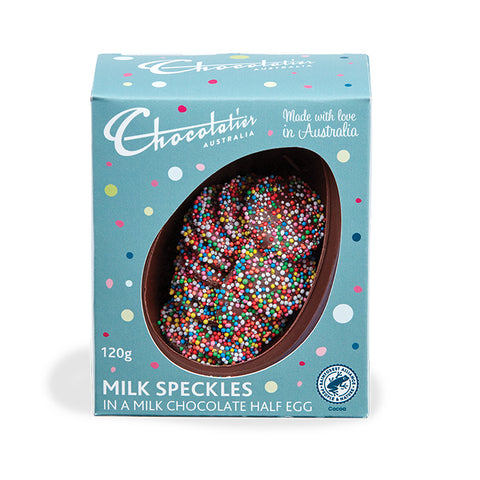 Chocolatier - Half Milk Chocolate Egg w/ Speckles 120g x 8