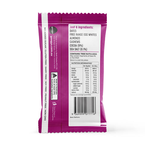 Googys - Natural Protein Bar - Chocolate Sea Salt (Gluten & Dairy Free) x 12