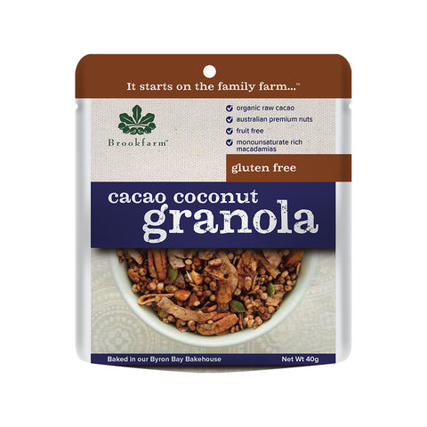 Brookfarm - Gluten Free Cacao Coconut Granola 40g x 20