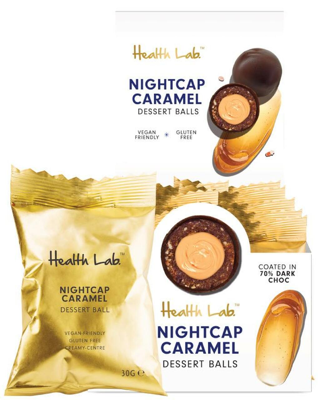 Health Lab Nightcap Caramel Raw Dessert Balls 30g x 12 Satisfine Foods