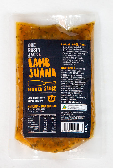 One Rusty Jack Sauce Co - Lamb Shank Simmer Sauce x 6
