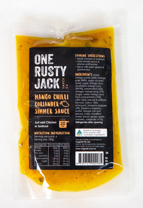 One Rusty Jack Sauce Co - Mango Chilli Coriander Simmer Sauce x 6