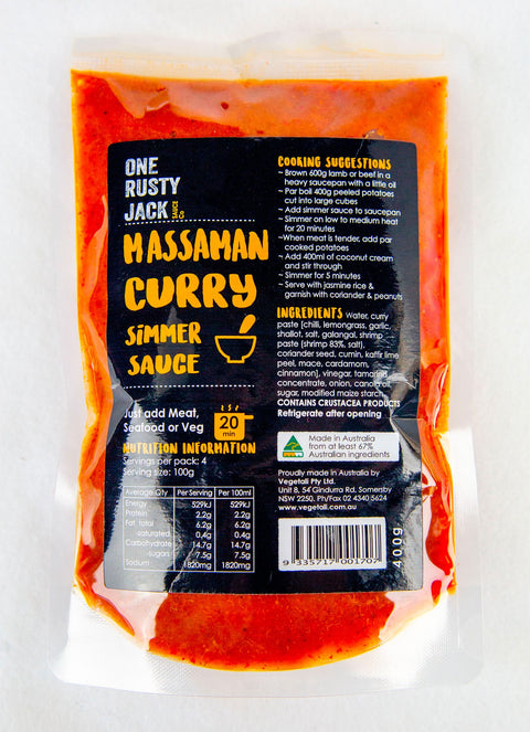 One Rusty Jack Sauce Co - Massaman Curry Simmer Sauce x 6