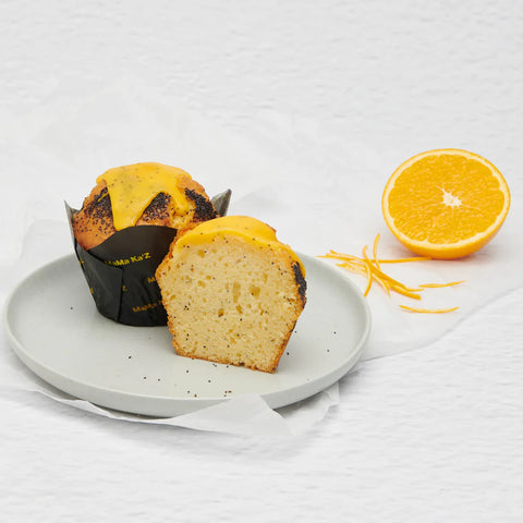 Mama Kaz - Individually Wrapped Orange Poppy Muffins 150g x 6