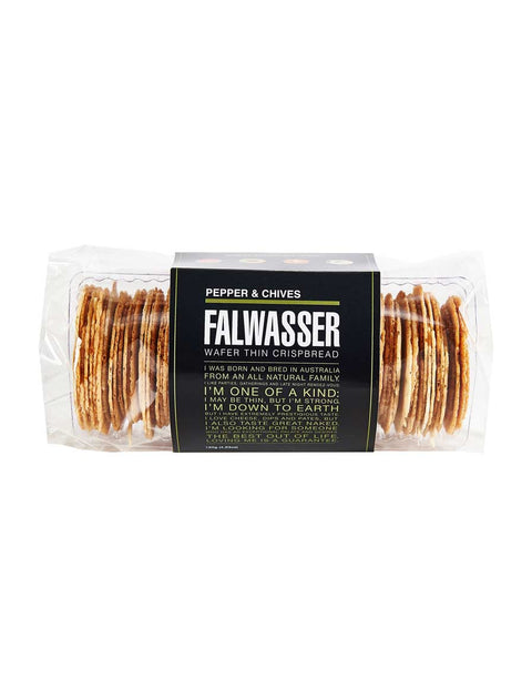 Falwasser - Wafer Thin Pepper & Chives Crispbread 120g x 12