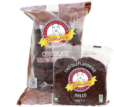 Papa Joe's - Chocolate Brownie Bread Individually Wrapped 40 x 100g (BEST BEFORE 25TH JANUARY 2024)