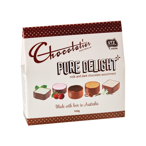 Chocolatier Gift Boxes - Pure Delight Milk & Dark Assortment 140g x 6