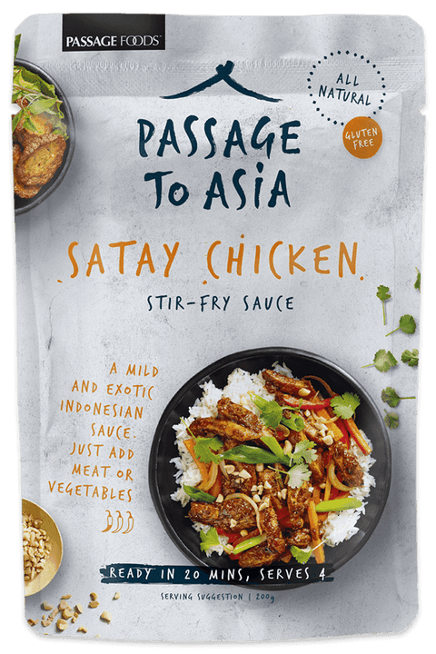Passage Foods - Satay Chicken Stir Fry Sauce 200g x 8
