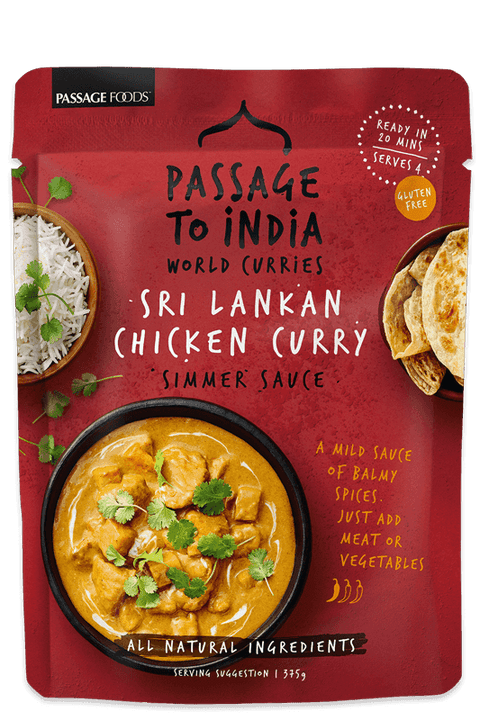 Passage Foods - Sri Lankan Chicken Curry Simmer Sauce 375g x 6