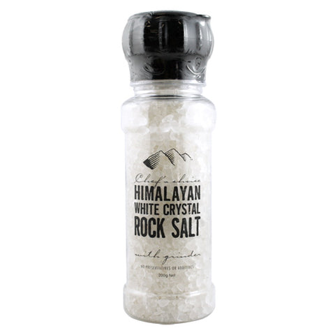 HBC Trading - White Rock Salt with Grinder Himalayan Salt – 200g x 12
